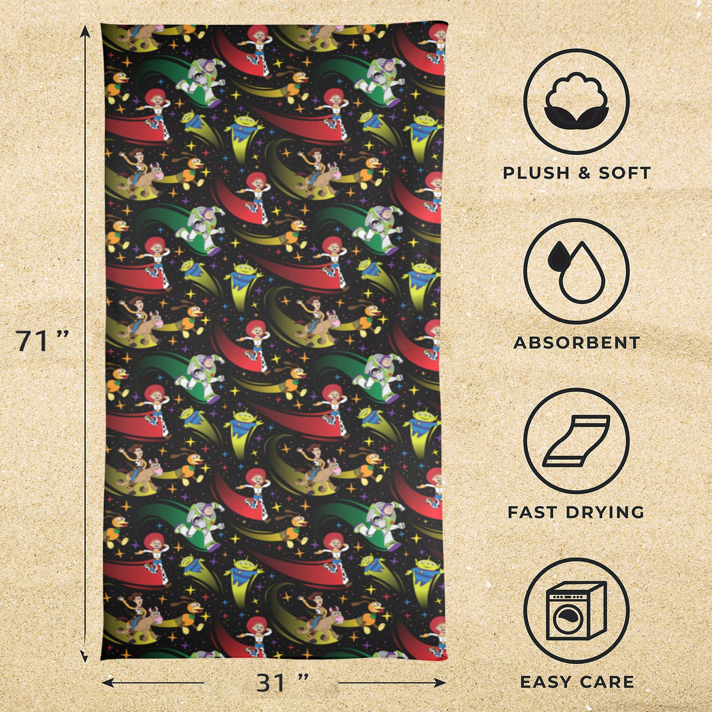 Buzz And Woody Beach Towel