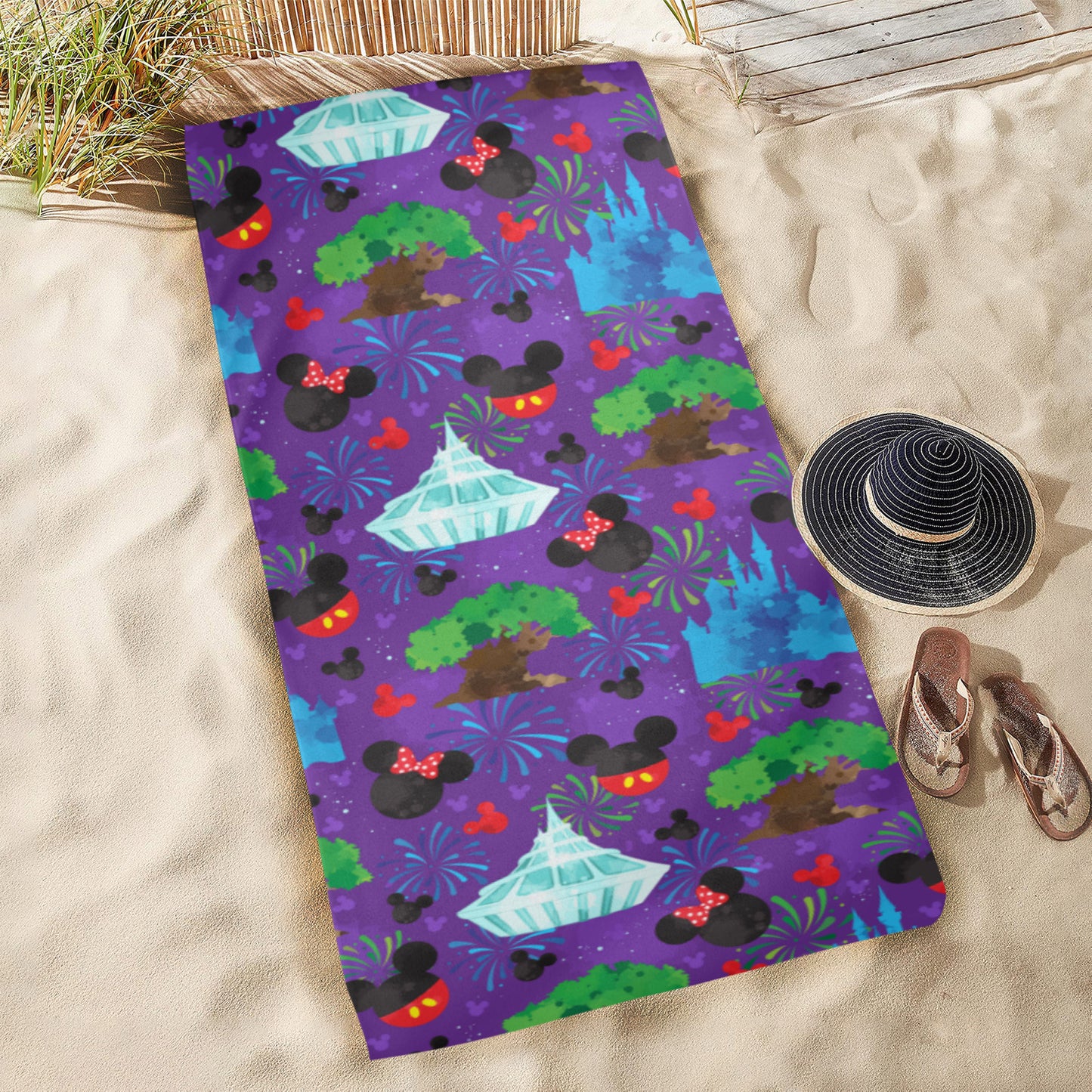 Park Fireworks Beach Towel