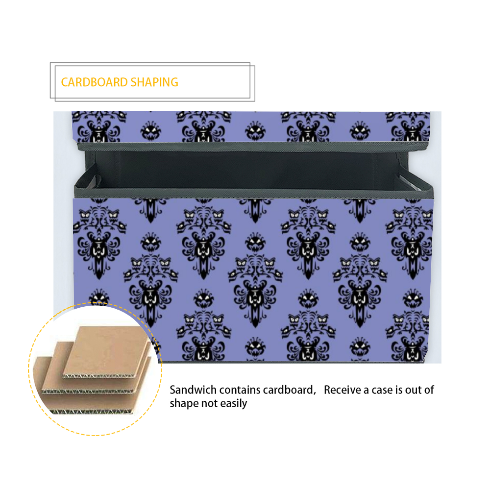 Haunted Mansion Wallpaper 4-Tier Hanging Shelf Wall Closet Storage Organizer Bags