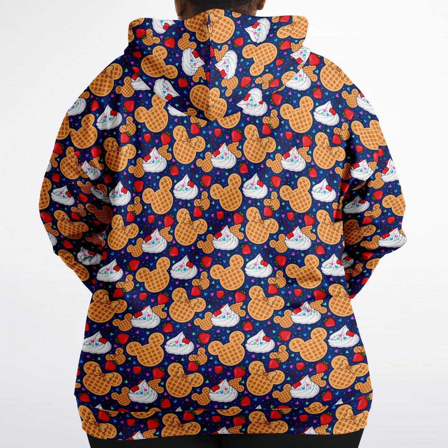 Waffles Plus-size Unisex Zip Hoodie