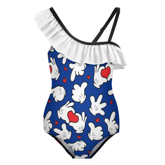 Happy Hands Girls Flounce One-Piece Swimsuit