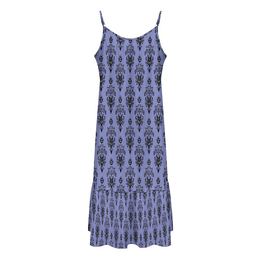 Haunted Mansion Wallpaper Suspender Sleeveless Dress