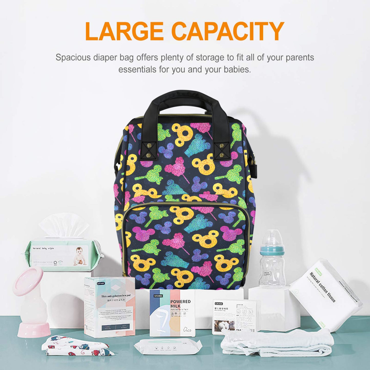 Glitter Park Snacks Multi-Function Diaper Bag