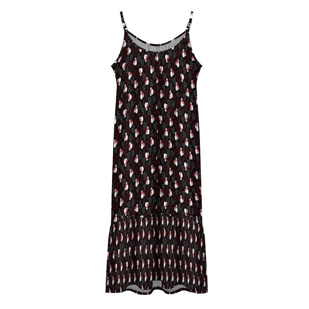 Mickey And Minnie Dots Suspender Sleeveless Dress