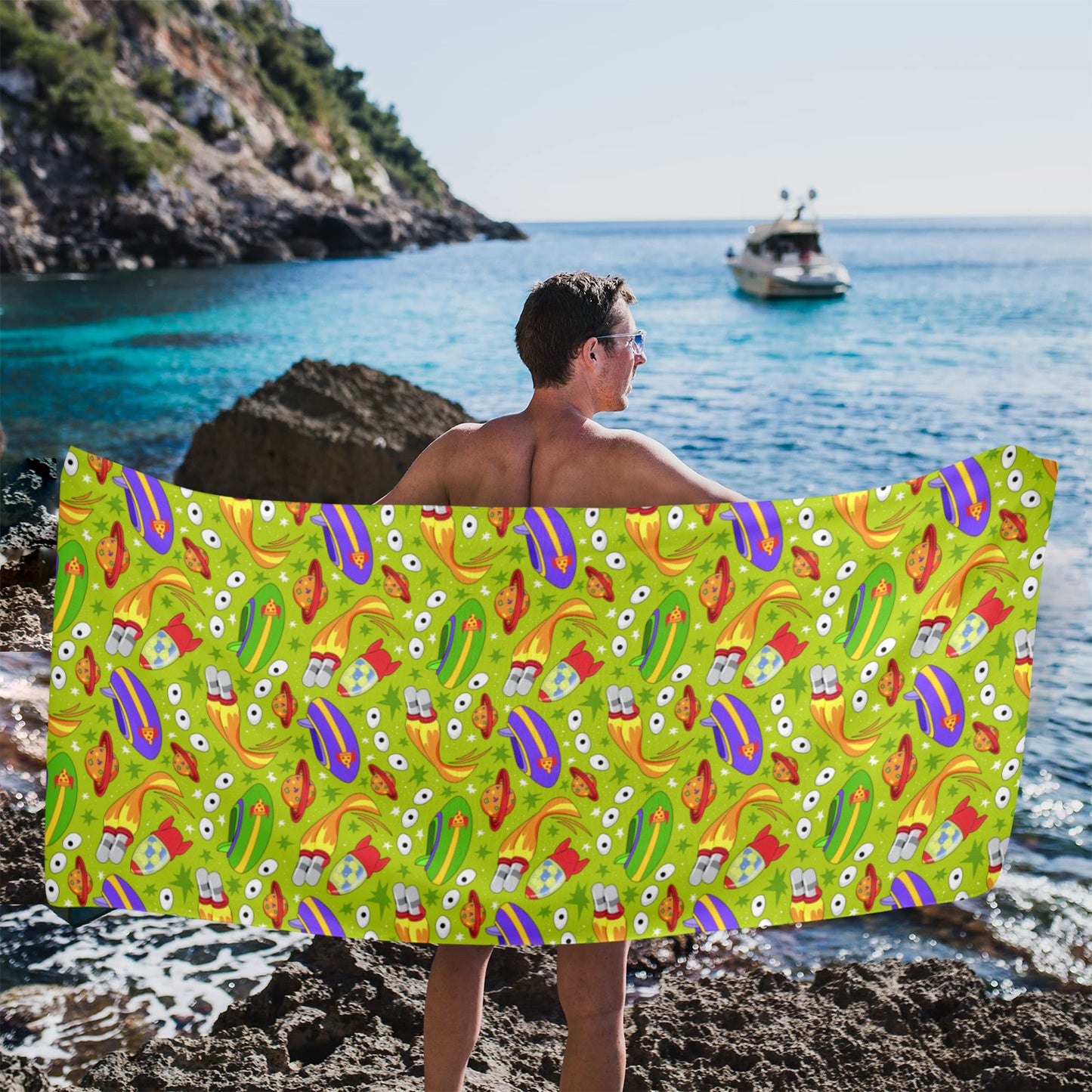 Aliens Beach Towel