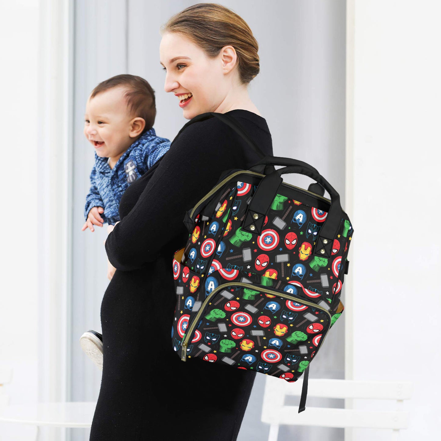 Super Heroes Multi-Function Diaper Bag