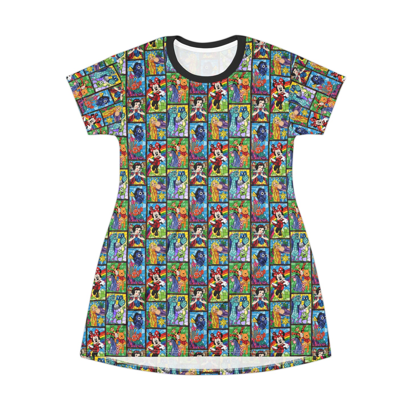 Stained Glass Characters T-Shirt Dress