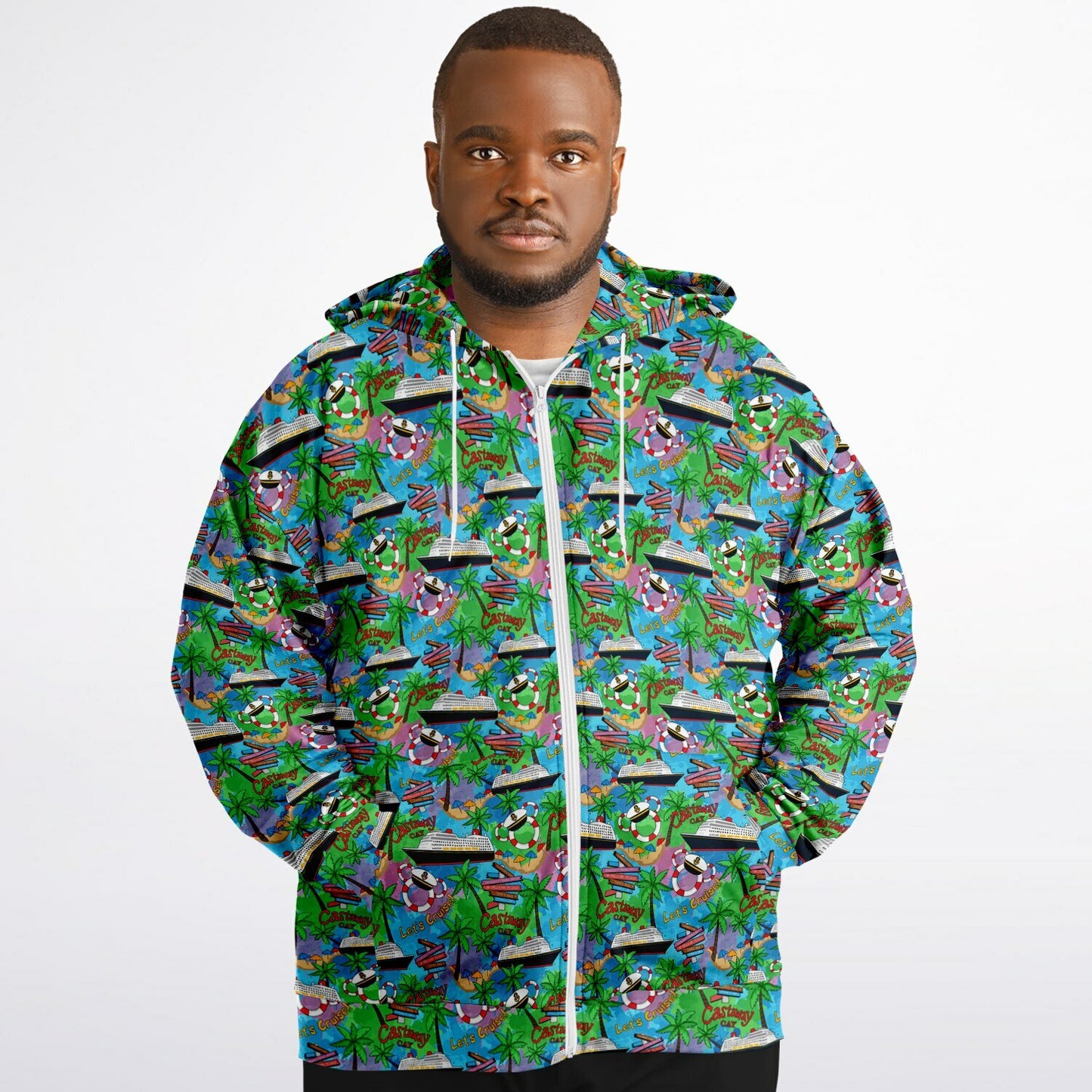 Let's Cruise Plus-size Unisex Zip Hoodie