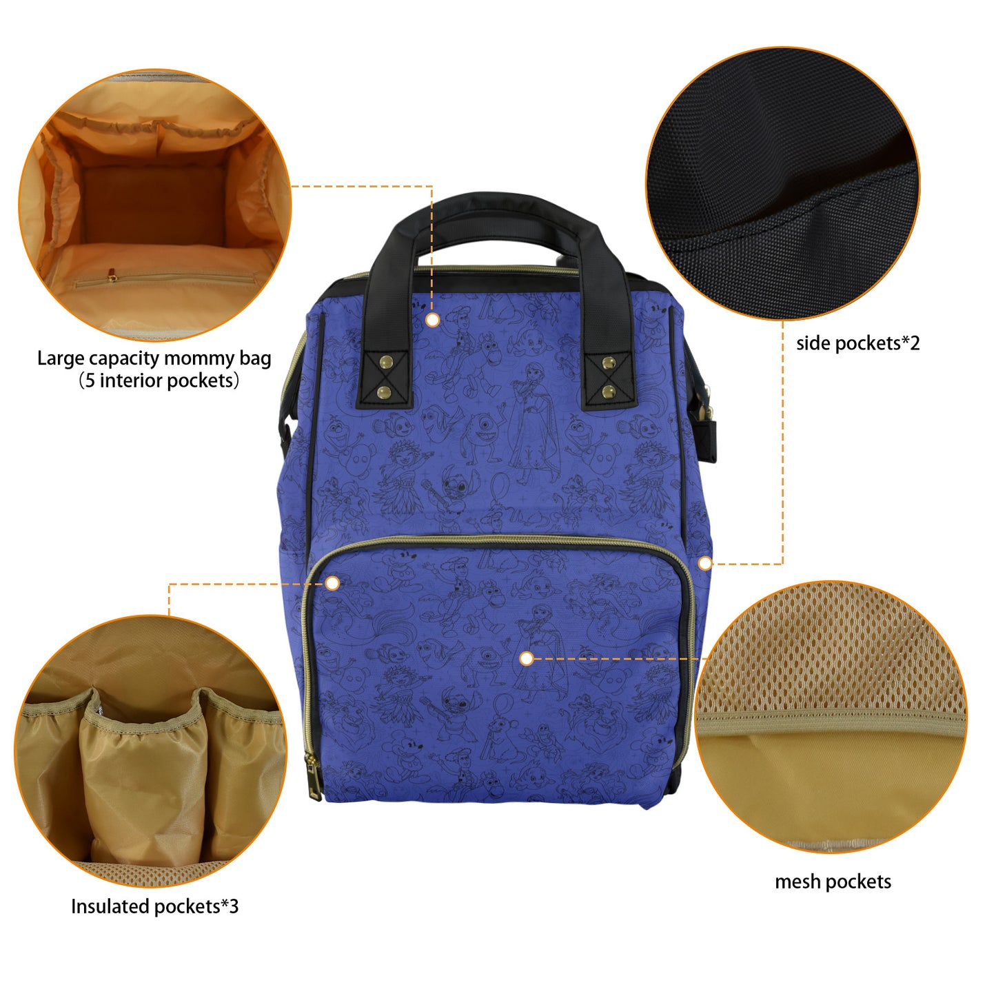 Sketches Multi-Function Diaper Bag