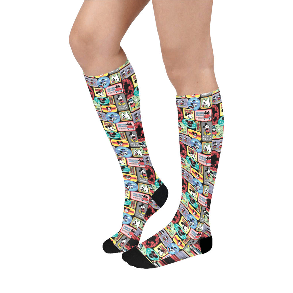 Mickey Stickers Over-The-Calf Socks