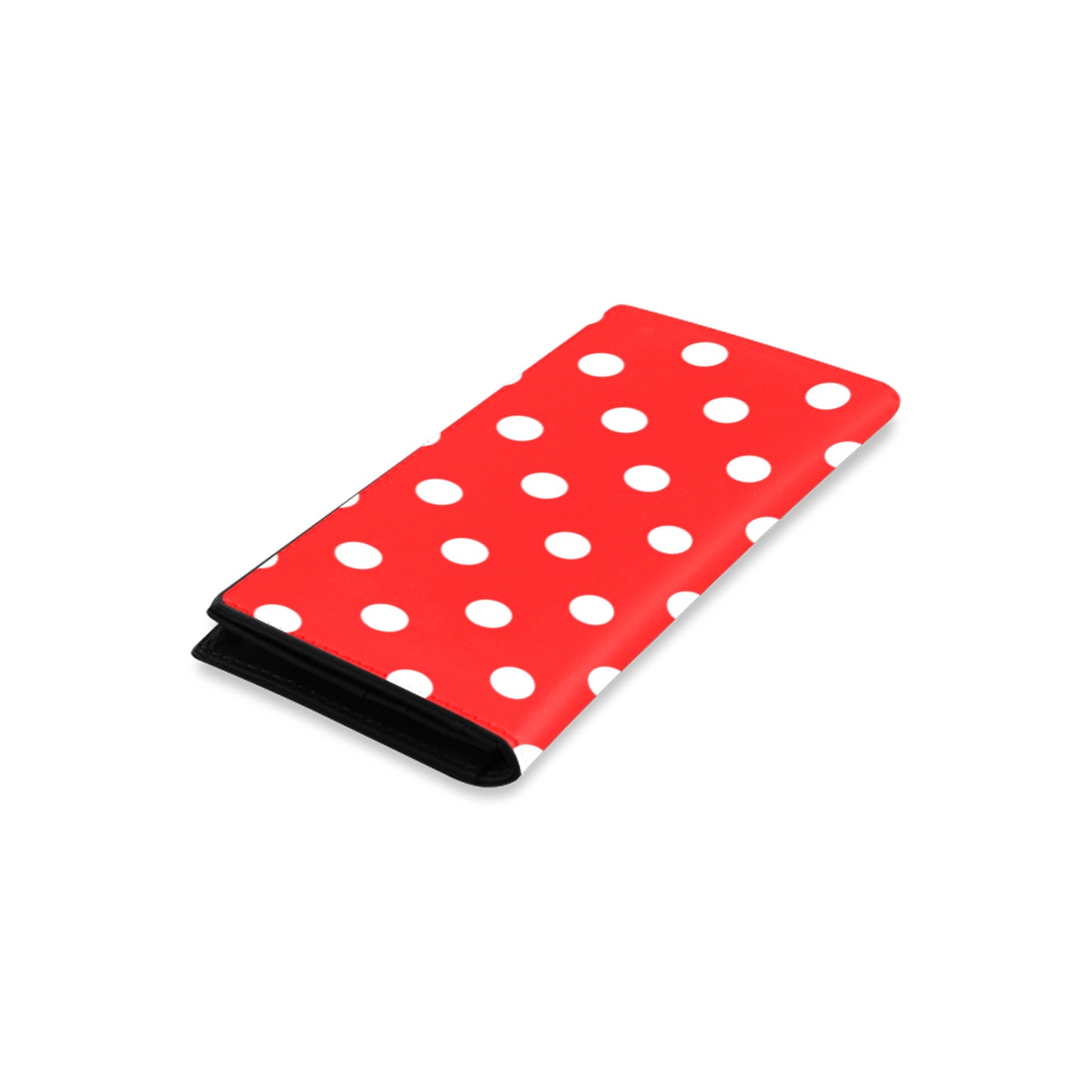 Red With White Polka Dots Women's Leather Wallet