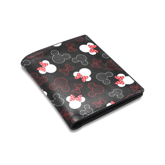 Mickey And Minnie Dots Men's Leather Wallet