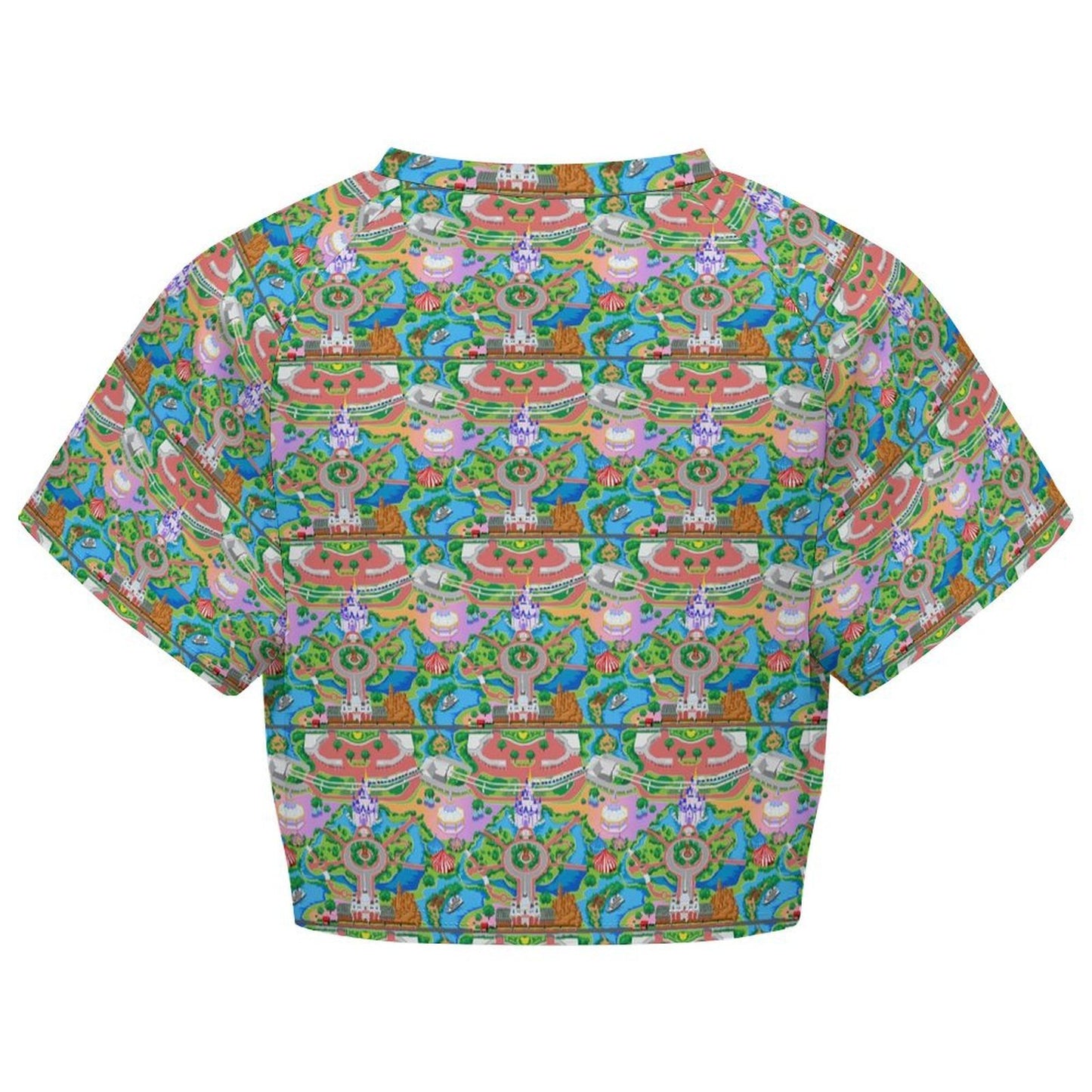 All Over Print Cropped Ralgan T-Shirt - Ambrie