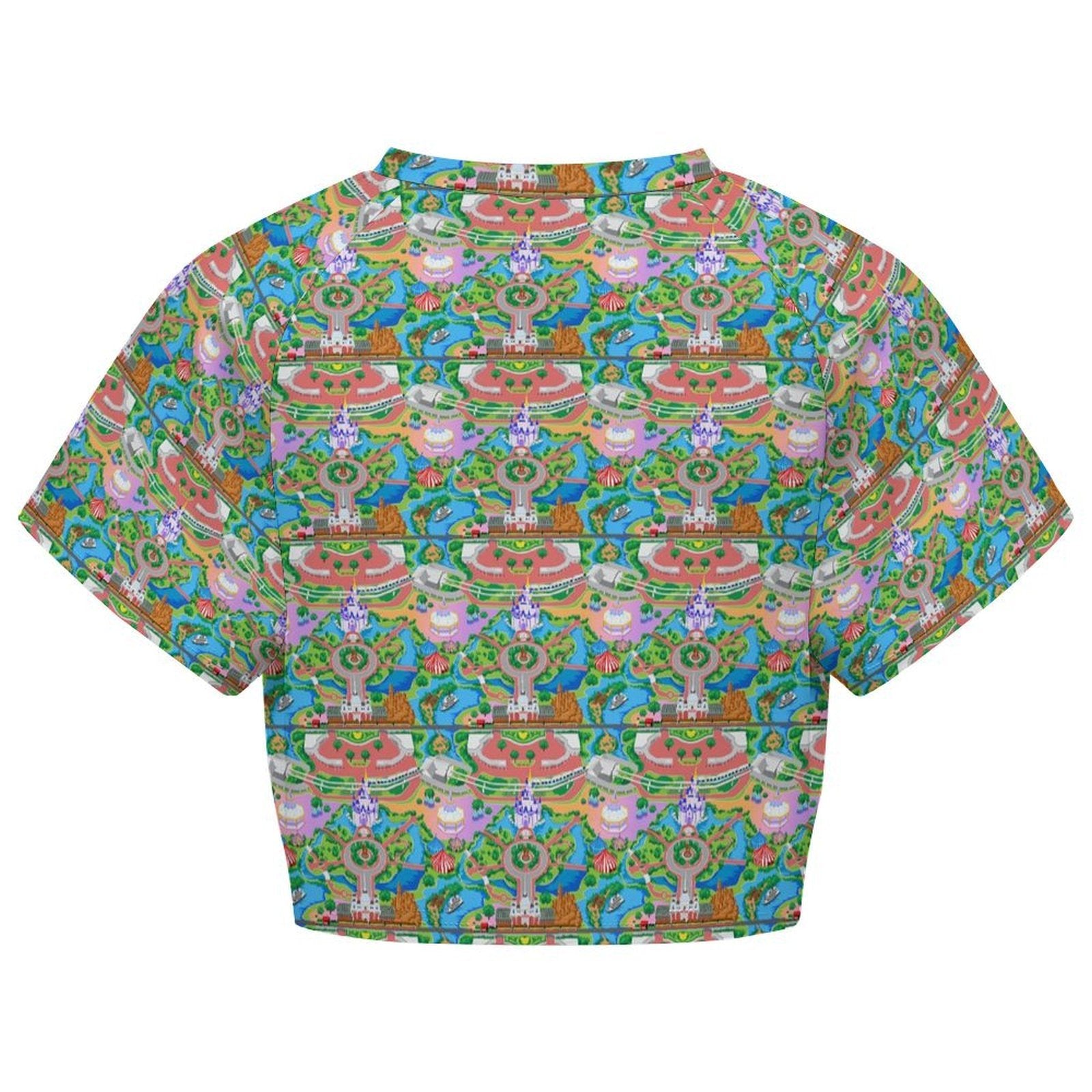 All Over Print Cropped Ralgan T-Shirt - Ambrie