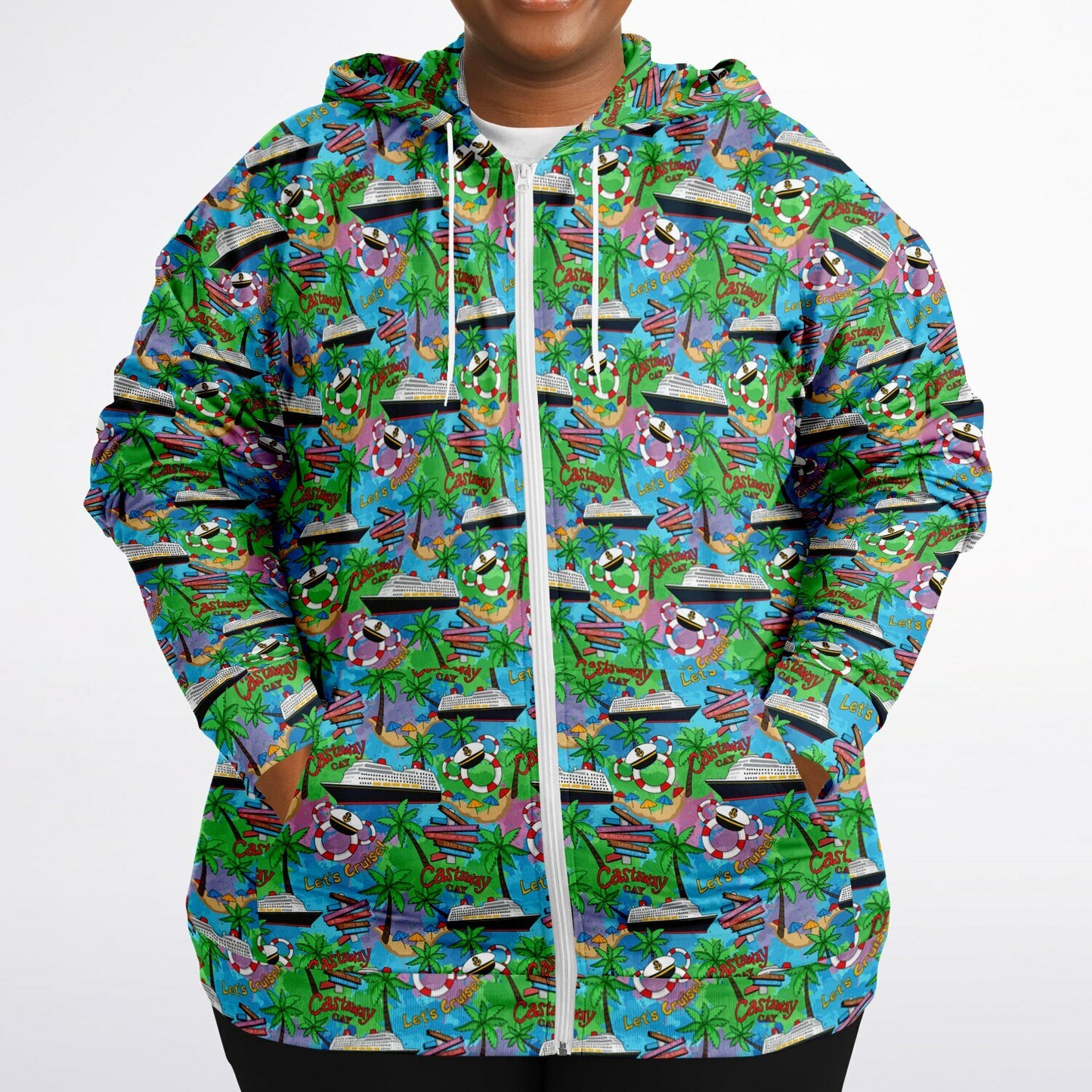 Let's Cruise Plus-size Unisex Zip Hoodie