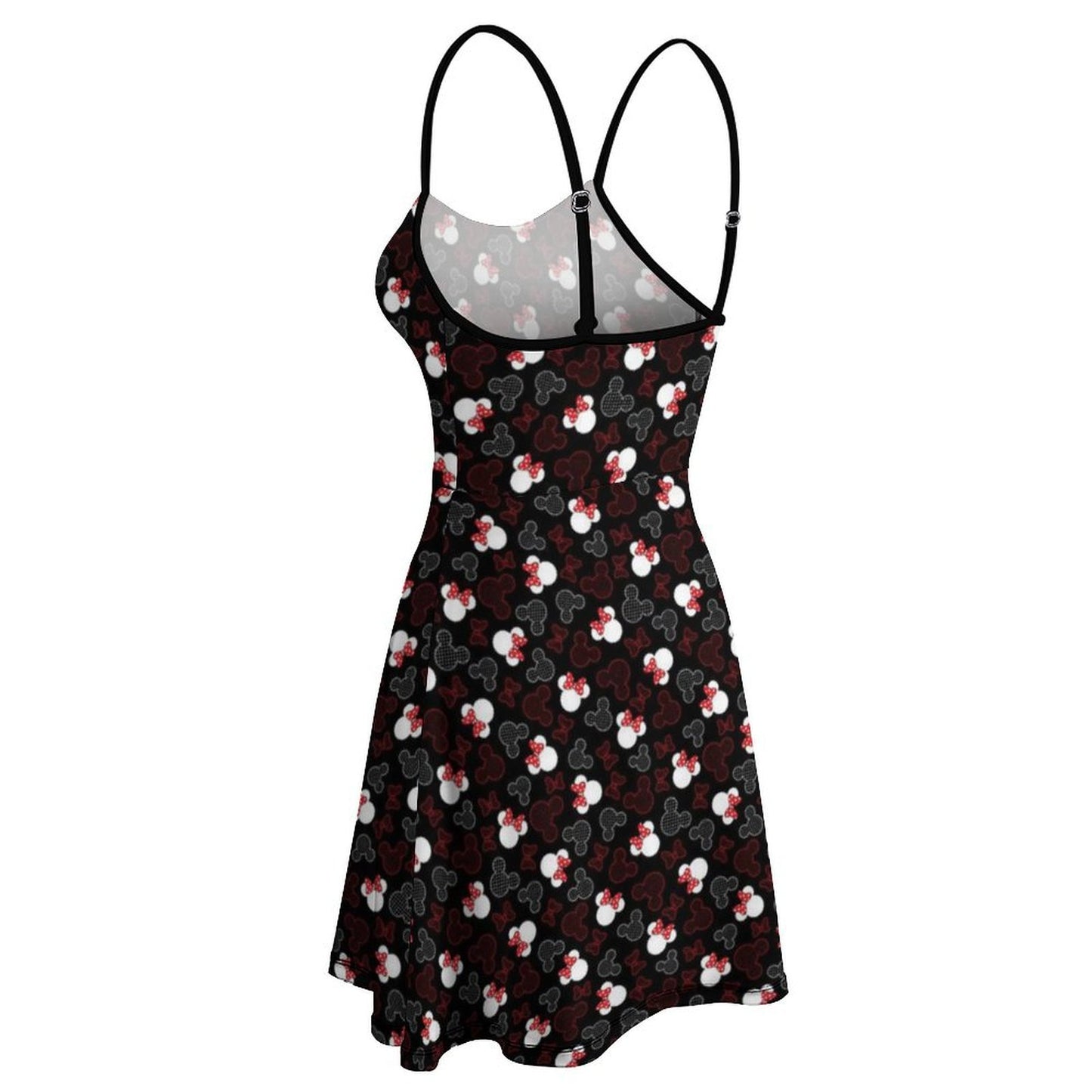 Mickey And Minnie Dots Women’s Sling Short Dress - Ambrie