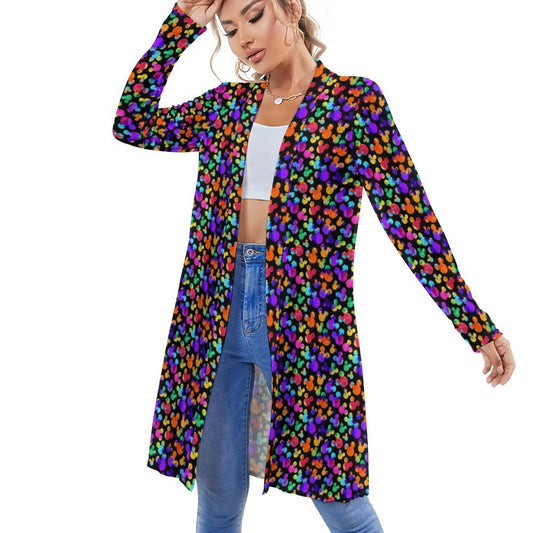 Watercolor Women's Mid-Length Cardigan