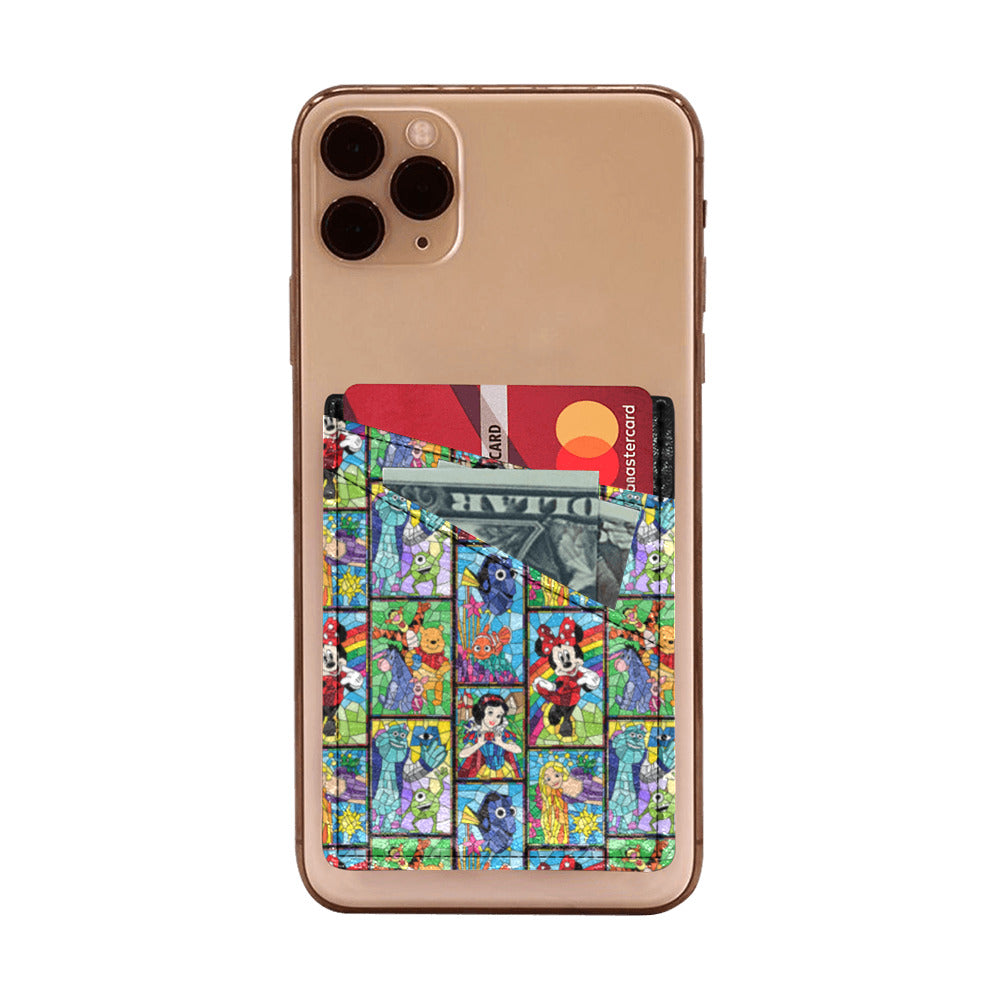 Stained Glass Characters Cell Phone Card Holder