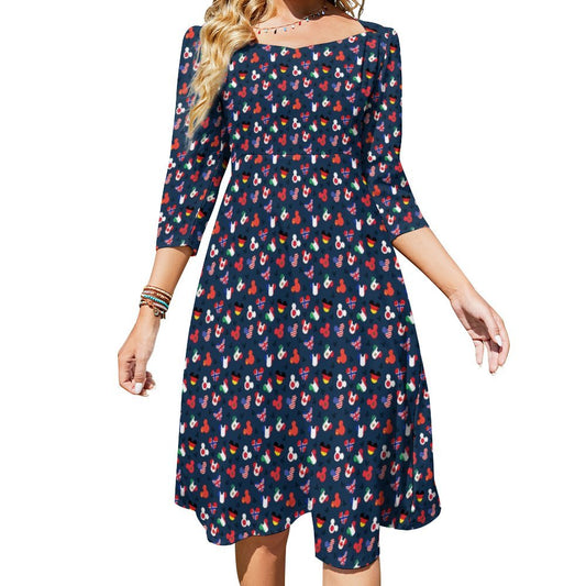 Mickey Flags Women's Sweetheart Dress Flare Dress