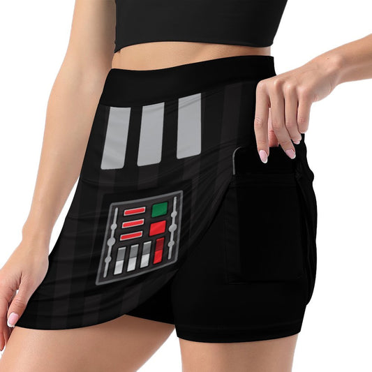 Star Wars Darth Vader Athletic A-Line Skirt With Pocket Solid Shorts