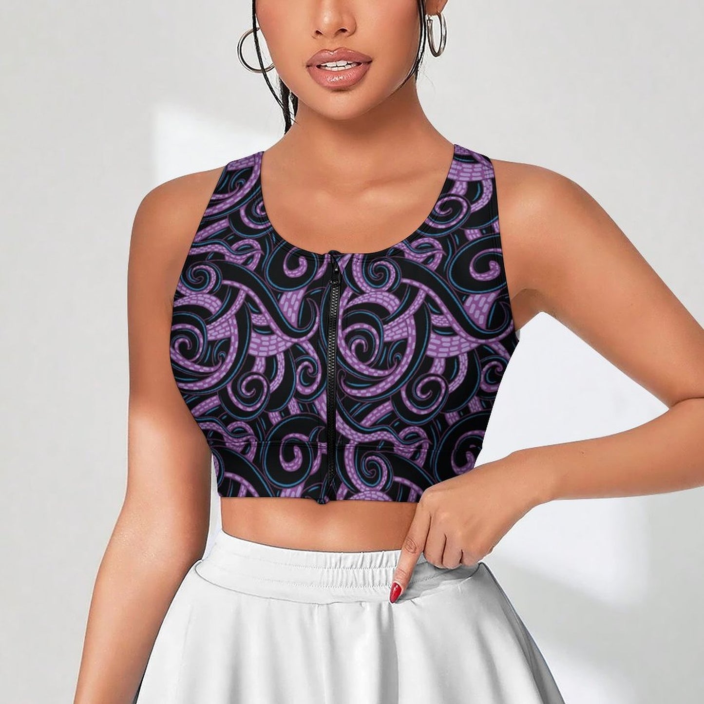 Ursula Tentacles Women's Yoga Zipper Vest - Ambrie