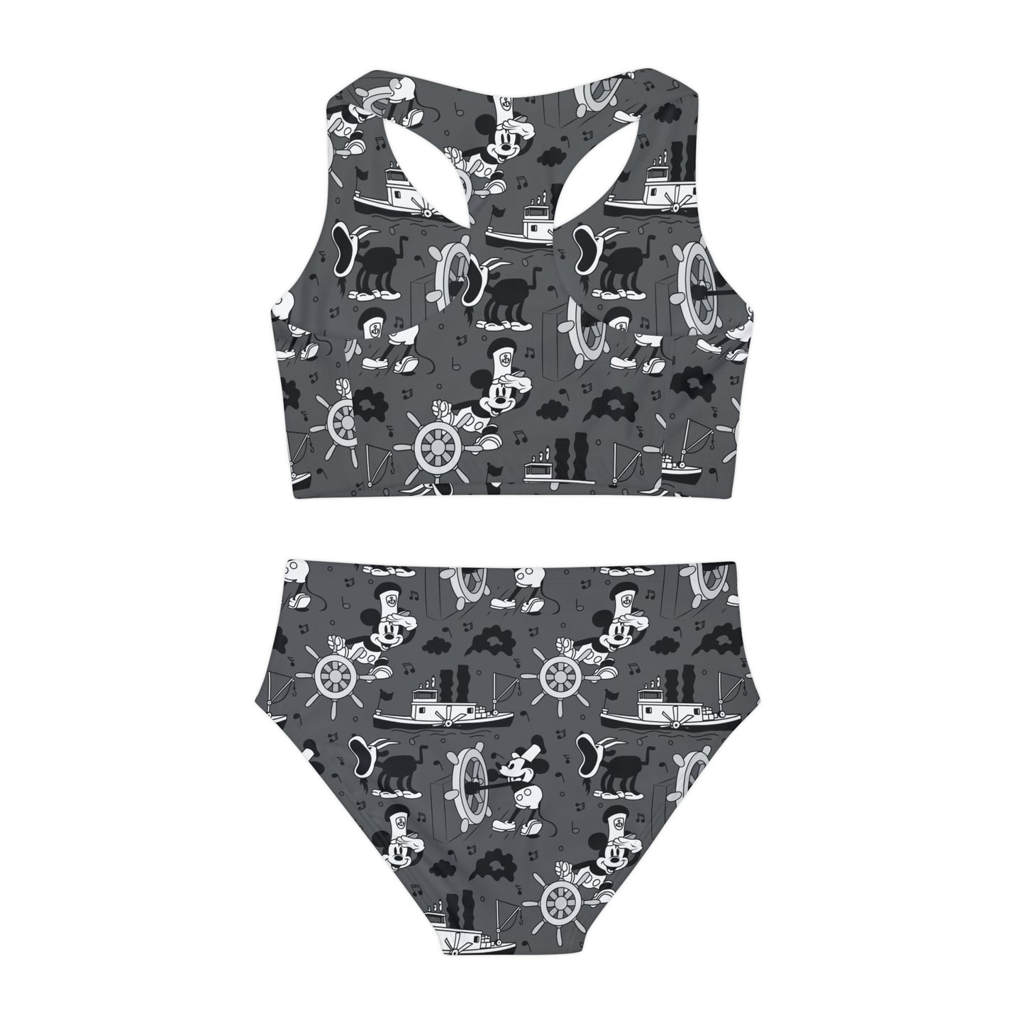 Steamboat Mickey Girls Two Piece Swimsuit