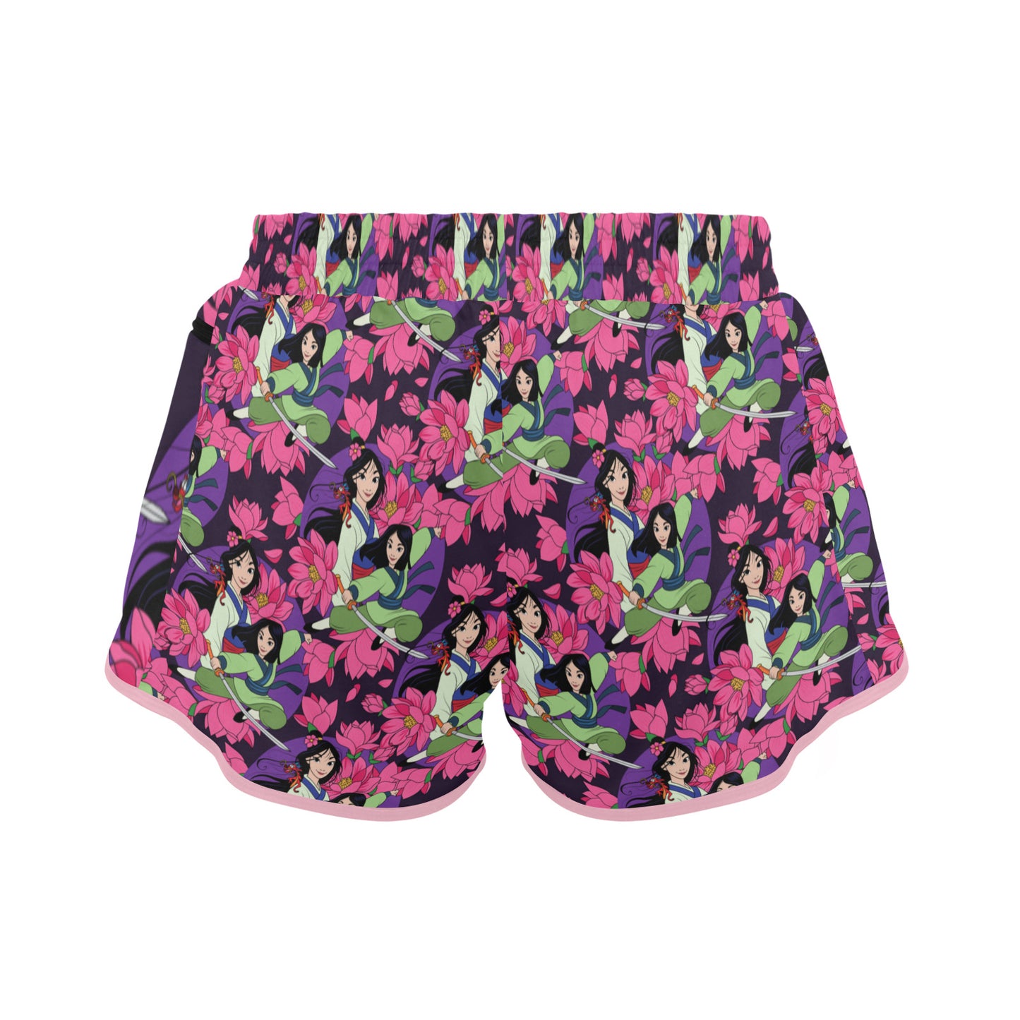 Blooming Flowers Women's Athletic Sports Shorts