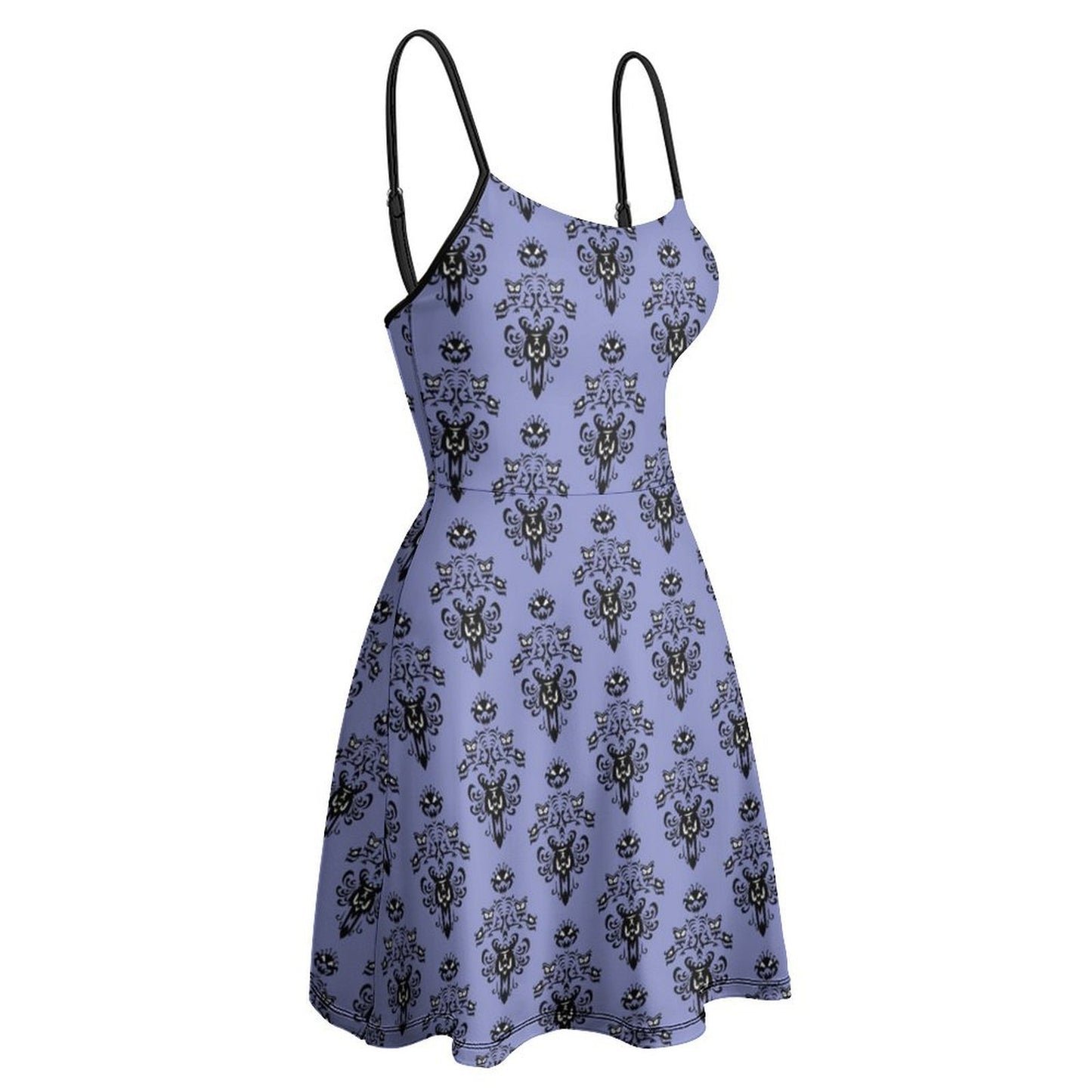 Haunted Mansion Wallpaper Women’s Sling Short Dress - Ambrie
