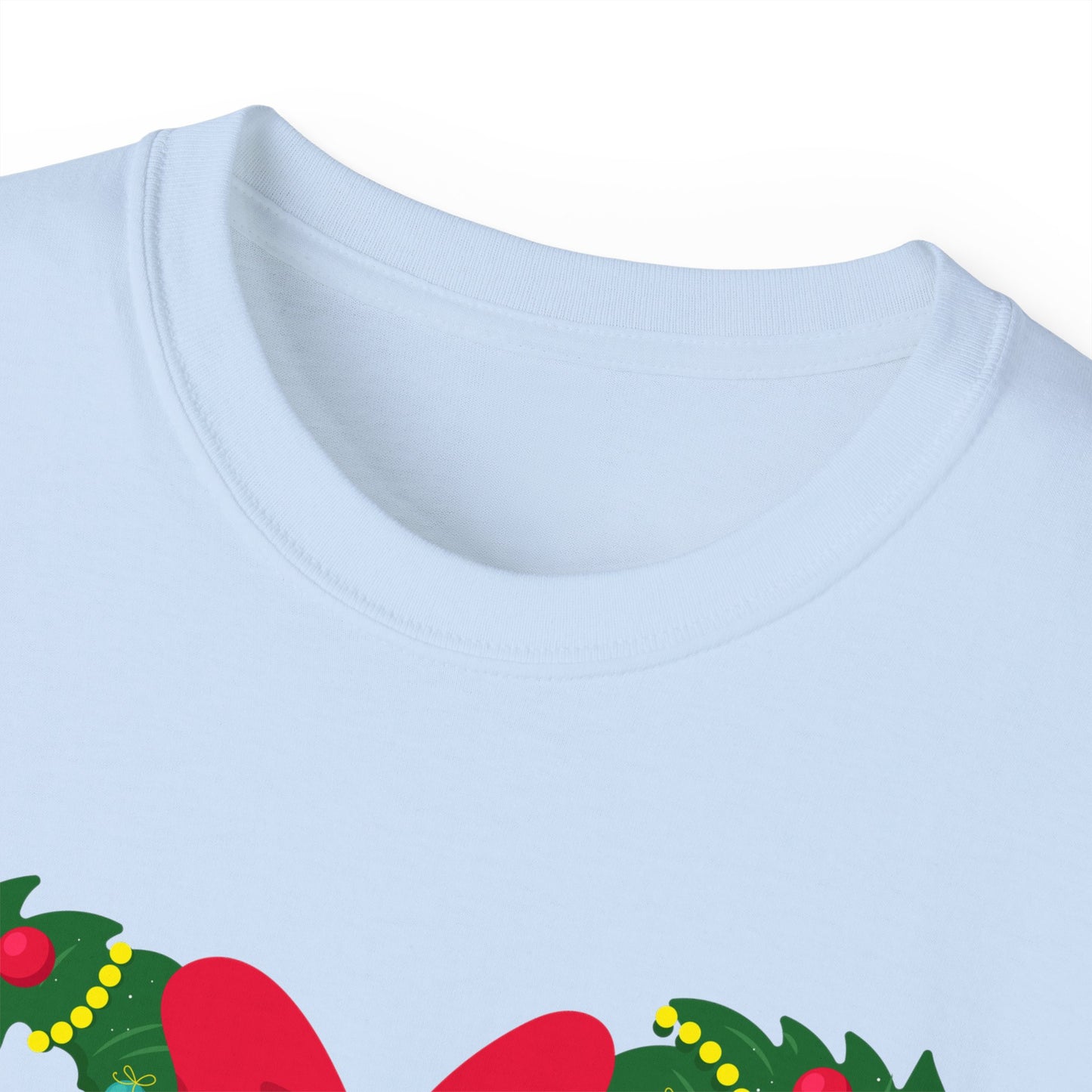 Christmas Wreaths With Bow Unisex Graphic Tee
