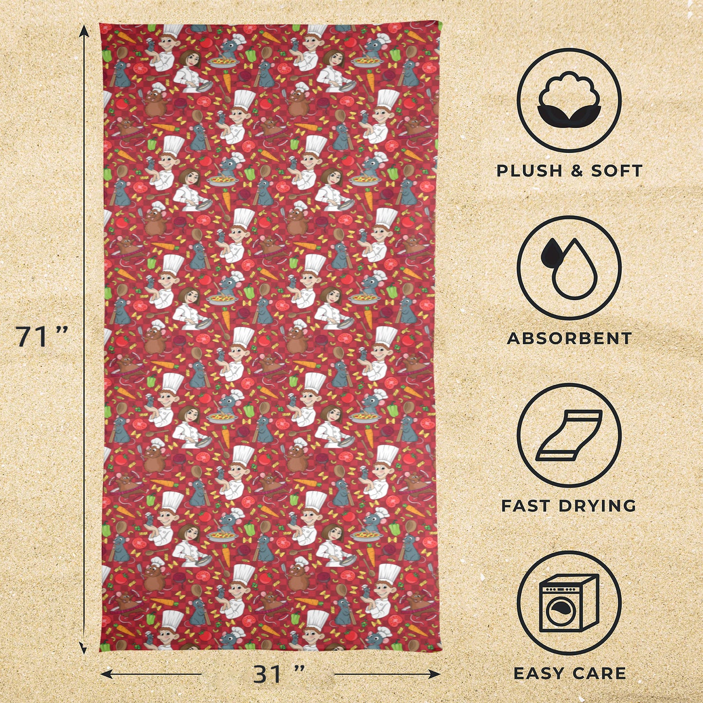 Ratatouille Beach Towel