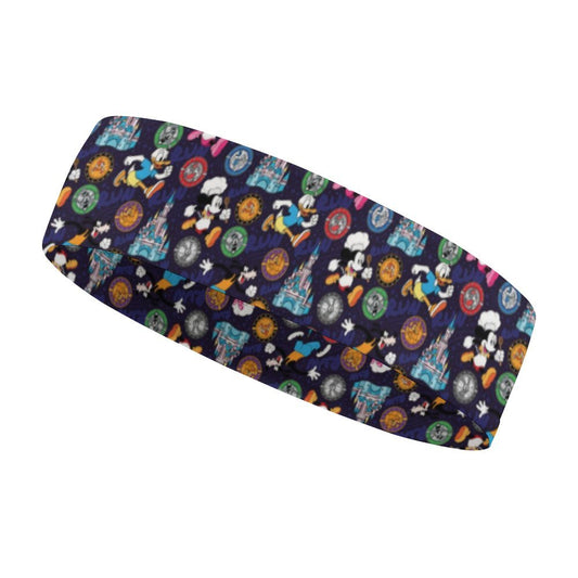 Mickey Wine And Dine Race Sports Sweat Headband