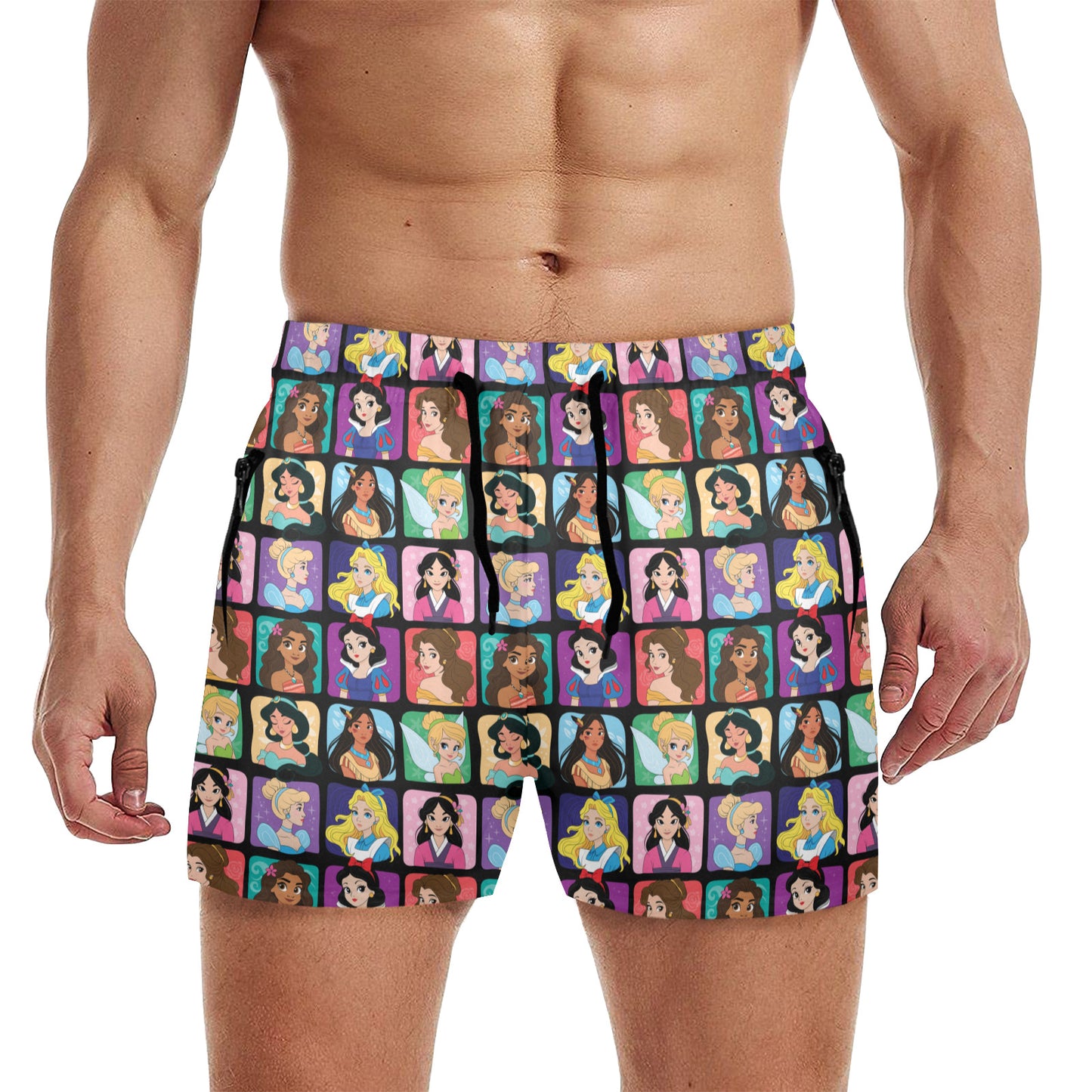 Princess Portraits Men's Quick Dry Athletic Shorts