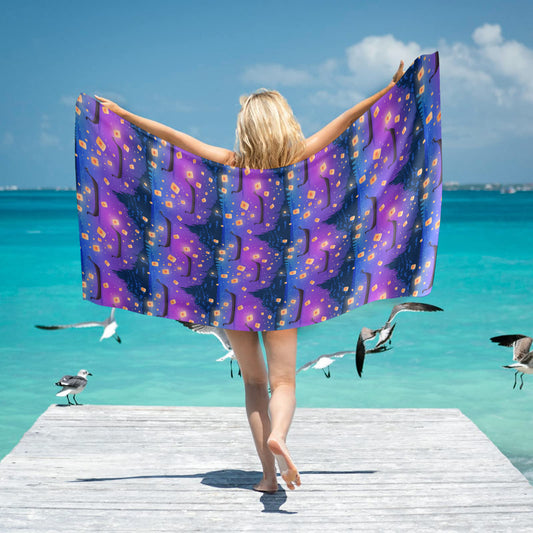 Floating Lanterns Beach Towel