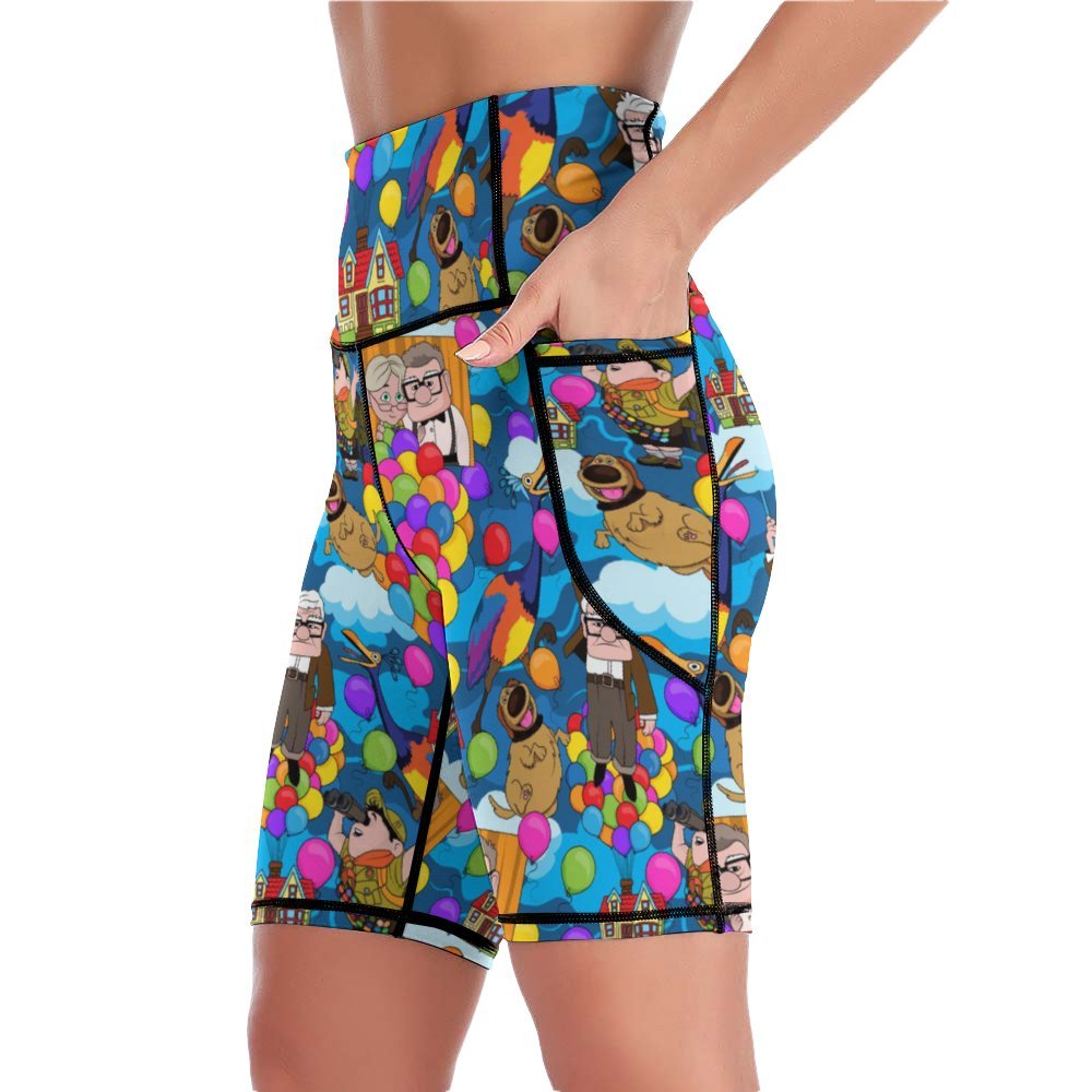 Up Favorites Women's Knee Length Athletic Yoga Shorts With Pockets