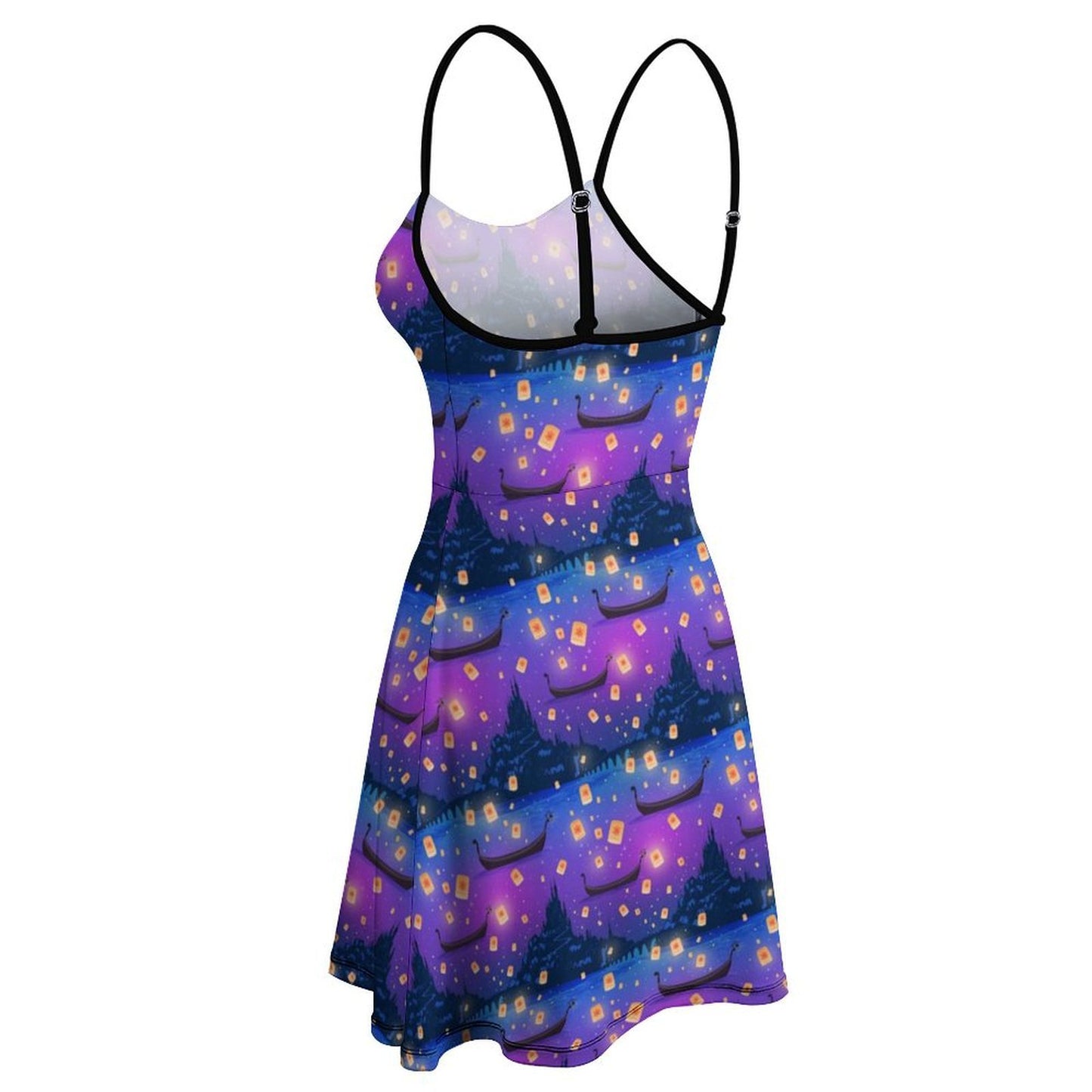 Floating Lanterns Women’s Sling Short Dress - Ambrie