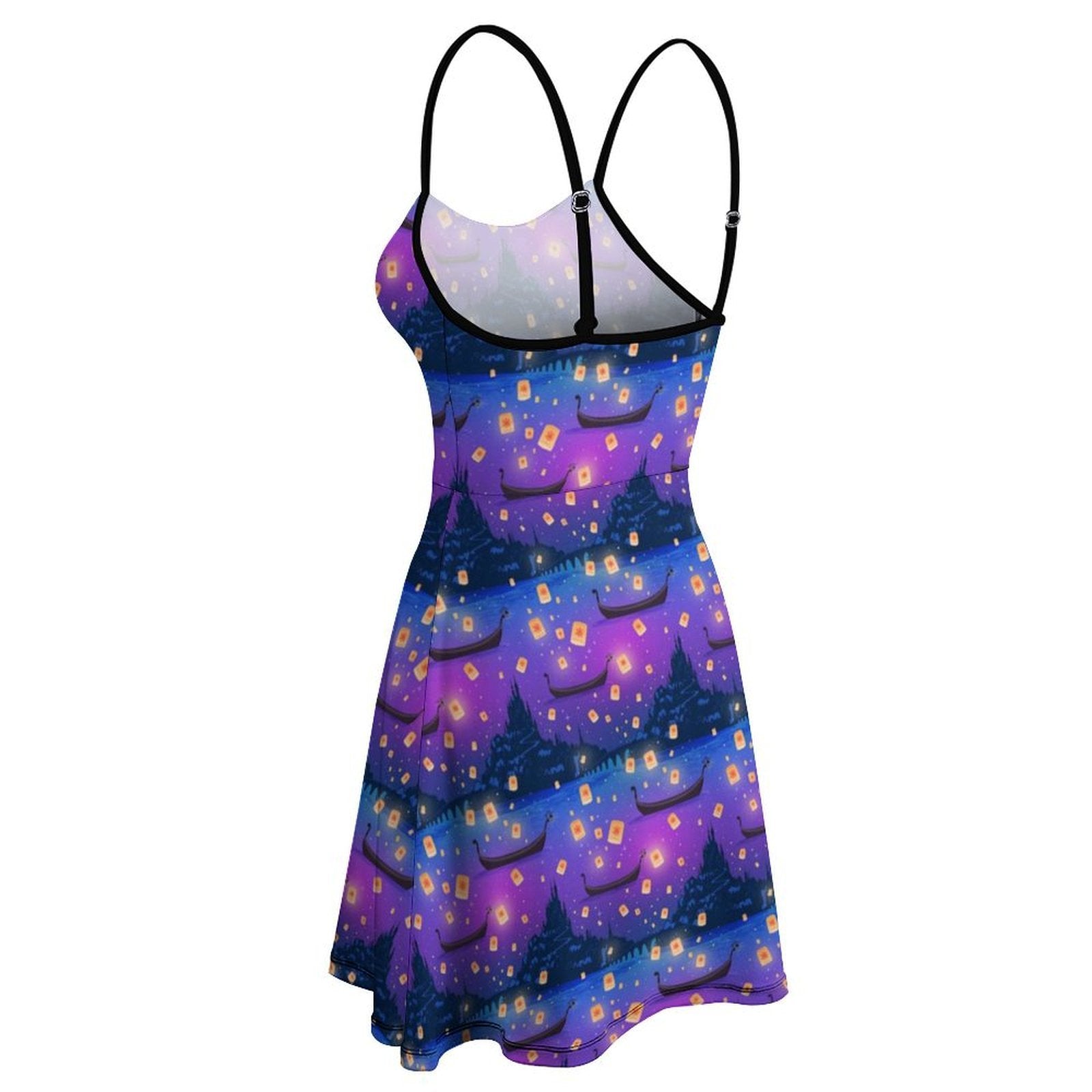 Floating Lanterns Women’s Sling Short Dress - Ambrie