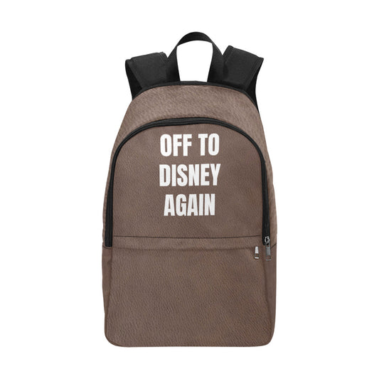 Off To Disney Again Fabric Backpack