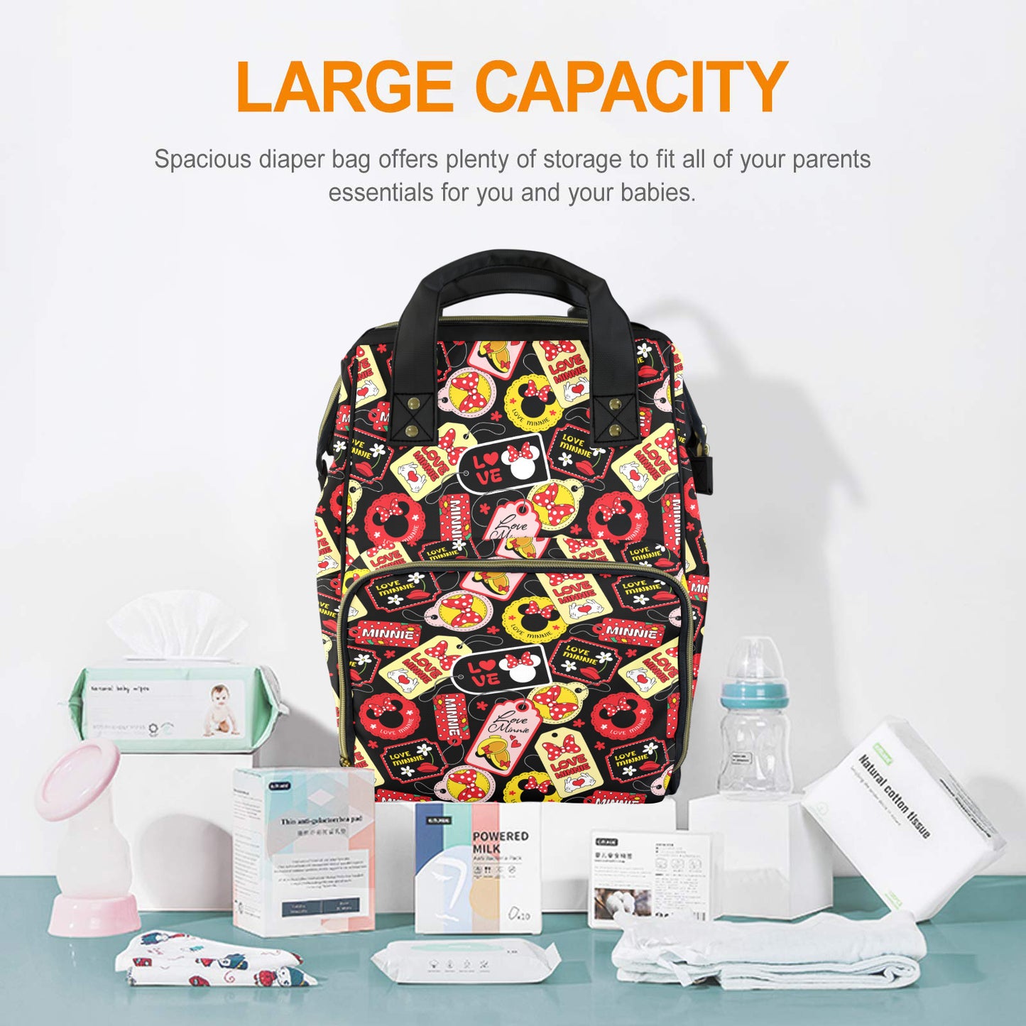 Minnie Tags Multi-Function Diaper Bag