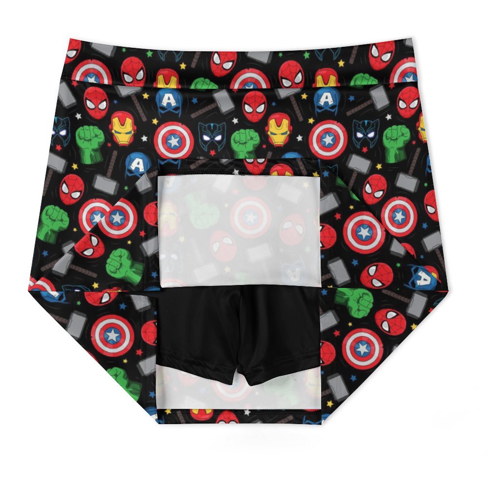 Super Heroes Athletic A-Line Skirt With Pocket Solid Shorts