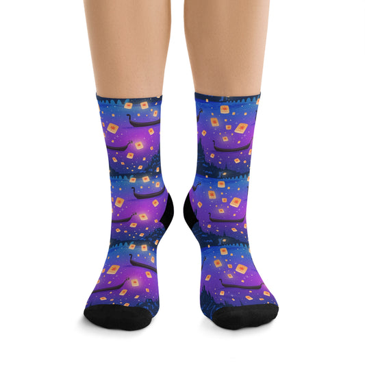 Disney Tangled Rapunzel Flying Lanterns Socks