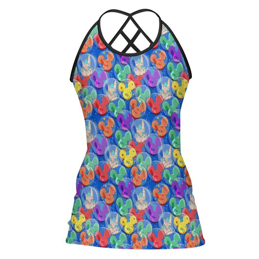 Balloon Collector Women's Criss-Cross Open Back Tank Top