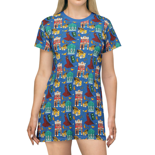 Roger's Car Toon Spin T-Shirt Dress