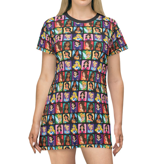 Princess Portraits T-Shirt Dress