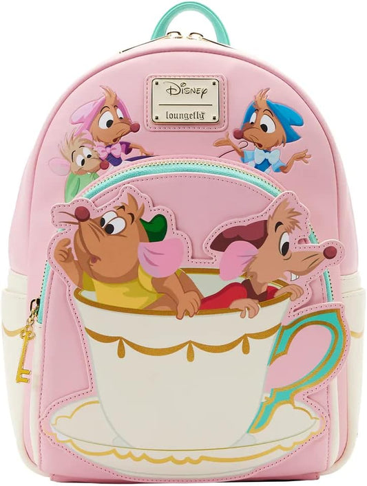 Loungefly Cinderella Gus and Jaq Teacup Mini Backpack