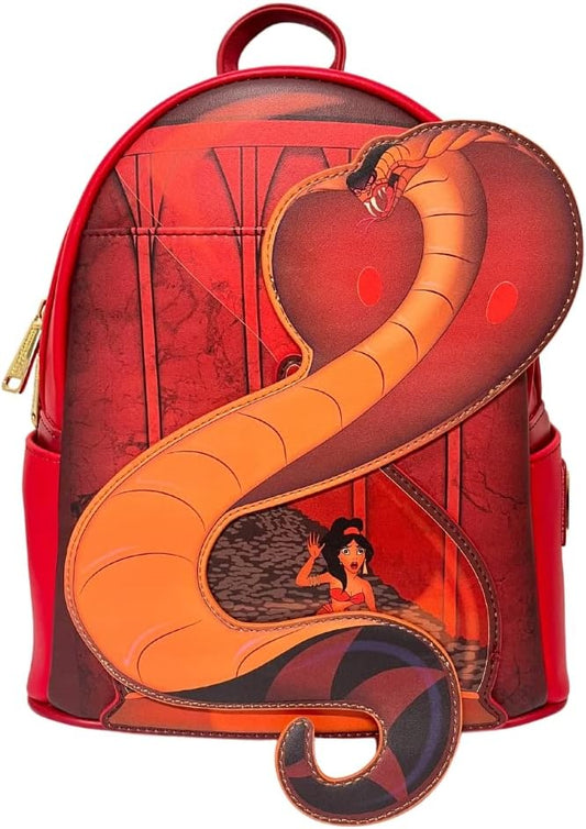 Loungefly Exclusive Disney Aladdin Jasmine and Jafar Snake Double Strap Shoulder Bag