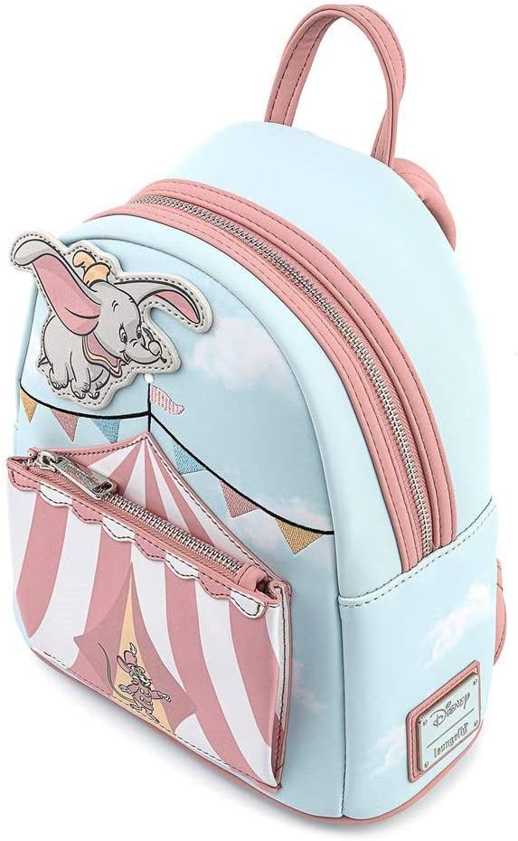 Disney Dumbo Flying Circus Tent Womens Double Strap Shoulder Bag Purse Backpack