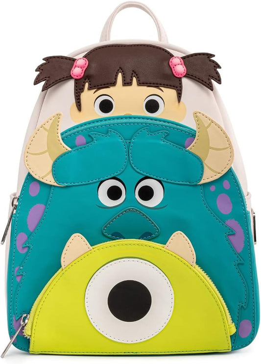 Loungefly Disney Pixar Monsters Inc Boo Mike Sully Cosplay Womens Double Strap Shoulder Bag Purse