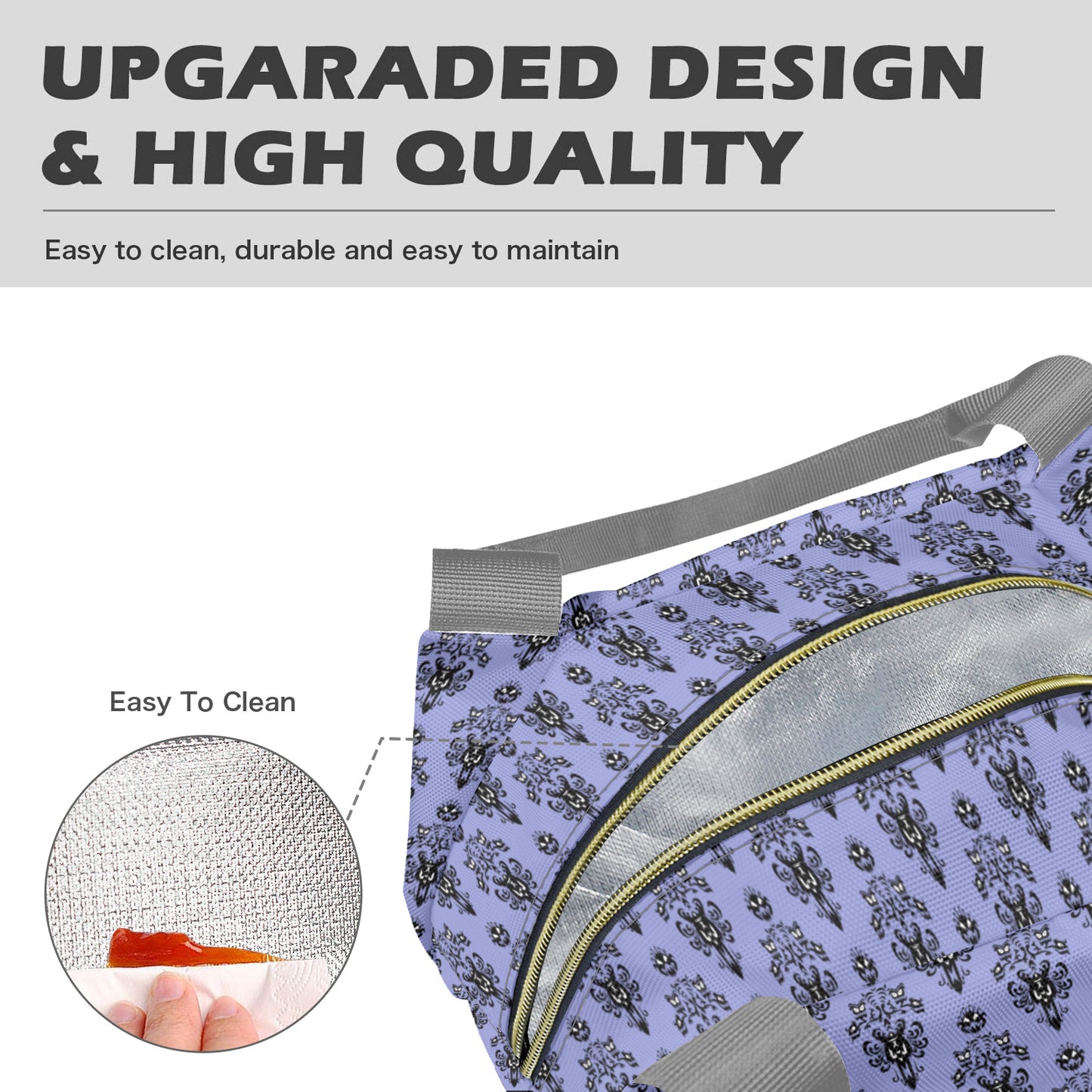 Haunted Mansion Wallpaper Portable Lunch Bag