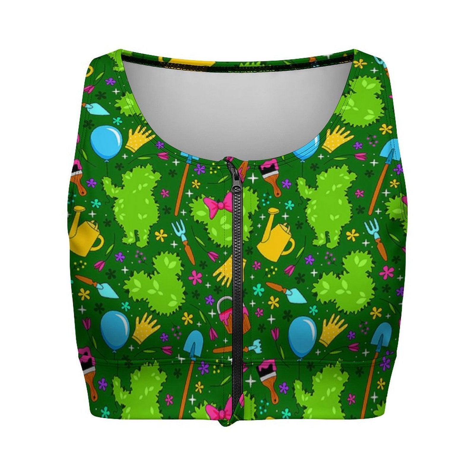 Flower And Garden Women's Yoga Zipper Vest - Ambrie
