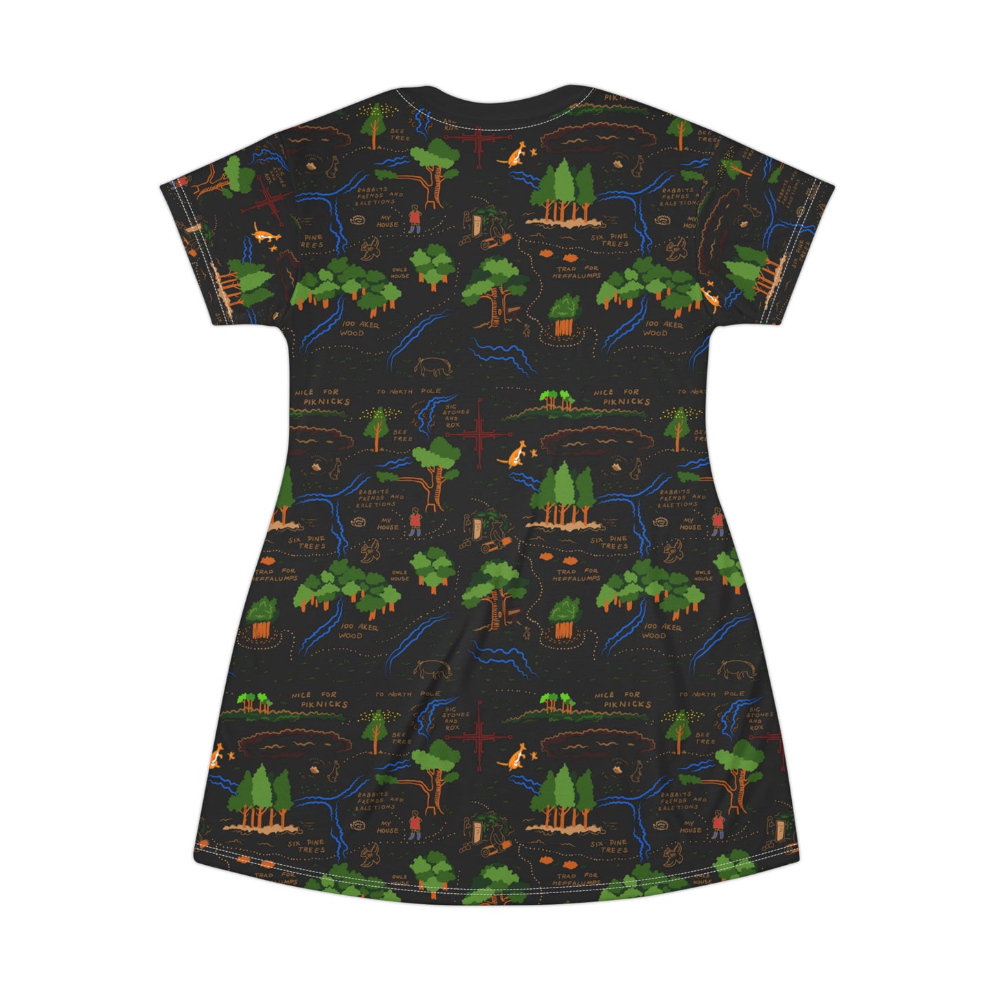 Disney Winnie The Pooh Hundred Acre Wood T-Shirt Dress